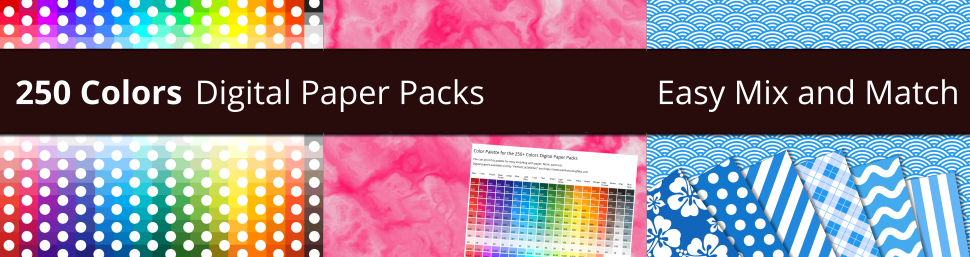 250 Colors Digital Paper Packs