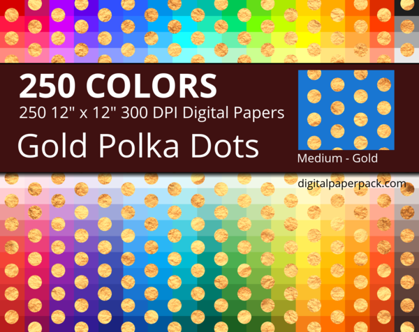 Medium golden dots on colored background with a gold texture