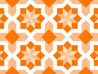 Moroccan Tiles with 8 Pointed Stars
