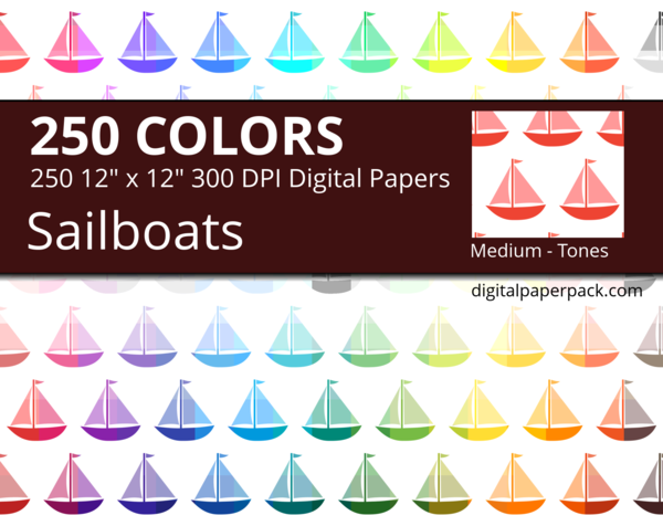 Sailboat pattern with different tones.